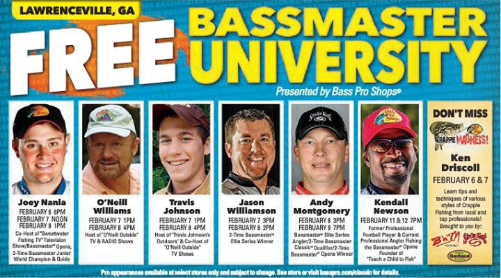 Bassmaster University at the Lawrenceville, GA Bass Pro Shops
