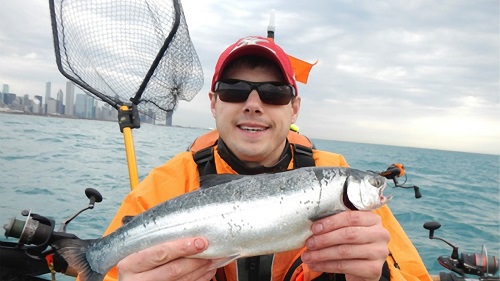 Salmon Fishing Lake Michigan Tributaries for Fall King Chinook