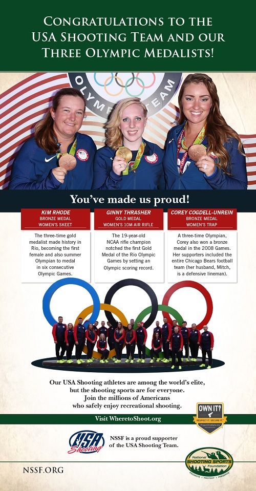 NSSF Lauds Olympic Shooters in USA Today Ad 1