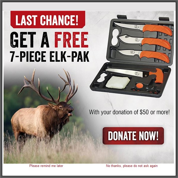 Get a FREE 7-Piece Elk-Pak