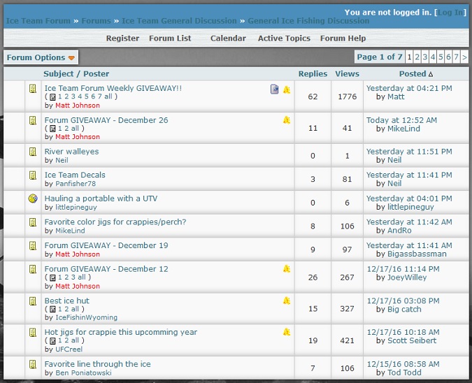 Ice Team Forum - General Ice Fishing Discussion