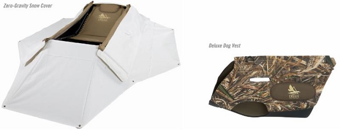 Deluxe Dog Vest and Zero-Gravity Snow Cover to Delta Waterfowl Gear Hunting Line