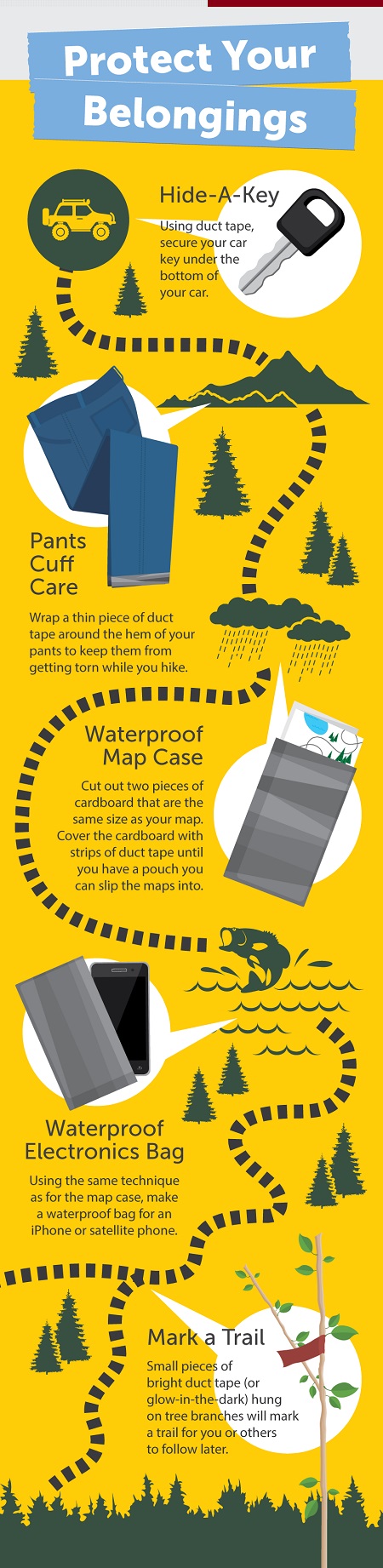 15 Ways Duct Tape Can Save The Day 3 Info Graphics Outdoors