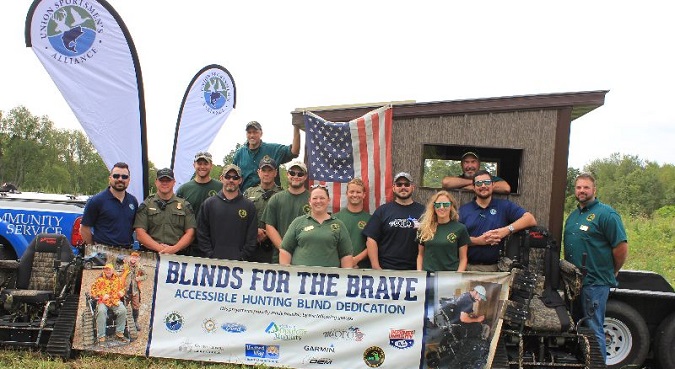 USA and UAW-Ford Michigan Ramp Team Unveil Accessible Hunting Blinds 