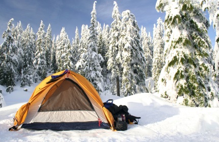 Winter camping by the Boy Scouts