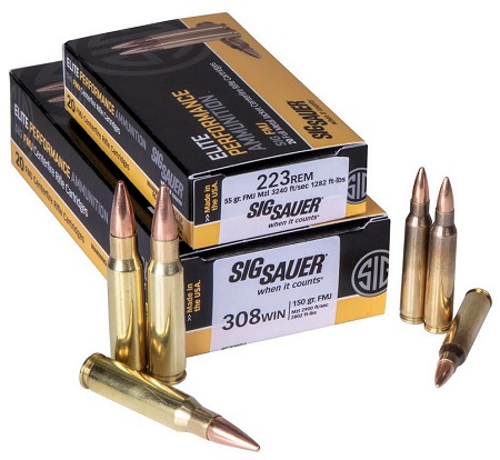 SIG SAUER: New 223 Rem and 308 Win SIG FMJ Rifle Ammunition