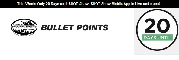 Bullet Points - Weekly Firearms Industry Newsletter - 1-3-2019