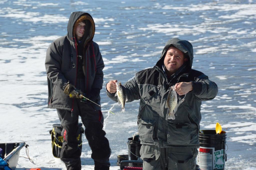 FIRST ICE Fishing Minnesota with UNDERWATER CAMERA (Multi Species) 